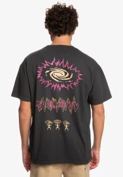 Quiksilver COLOUR FLOW SS - T-Shirt Print - Black