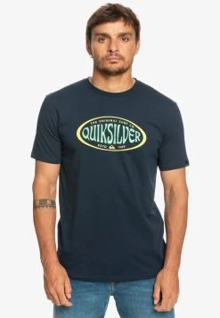 Quiksilver IN CIRCLES - T-Shirt Print - Navy Blazer