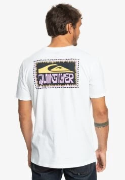 Quiksilver WARPED FRAMES SS - T-Shirt Print - White