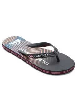 Quiksilver MOLOKAI WORDBLOCK - Zehentrenner - Black Black Pink -Quiksilver 15ca667300484c99a56c04ad9be027c1