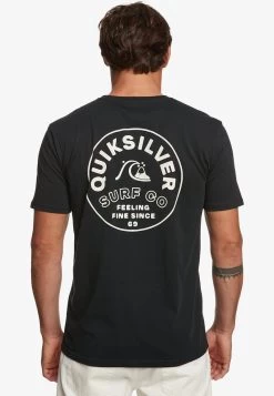 Quiksilver TIMELESS SPIN - POUR EQYZT07311 - T-Shirt Print - Black