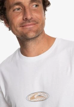 Quiksilver ON THE GRID SS - T-Shirt Print - White -Quiksilver 2237814ab13e4e31a17eec68bb5709a2