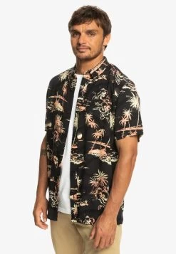 Quiksilver AIRFLOW - KURZÄRMLIGES - Hemd - Black Airflow -Quiksilver 2695d52a1efd40d9b6c8424269cb72f8