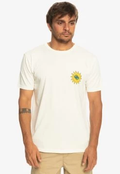 Quiksilver PLANET POSITIVE SS - T-Shirt Print - Birch