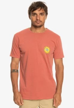 Quiksilver PLANET POSITIVE SS - T-Shirt Print - Marsala -Quiksilver 3d9a1ccea8b94287933d32a79125ff0f