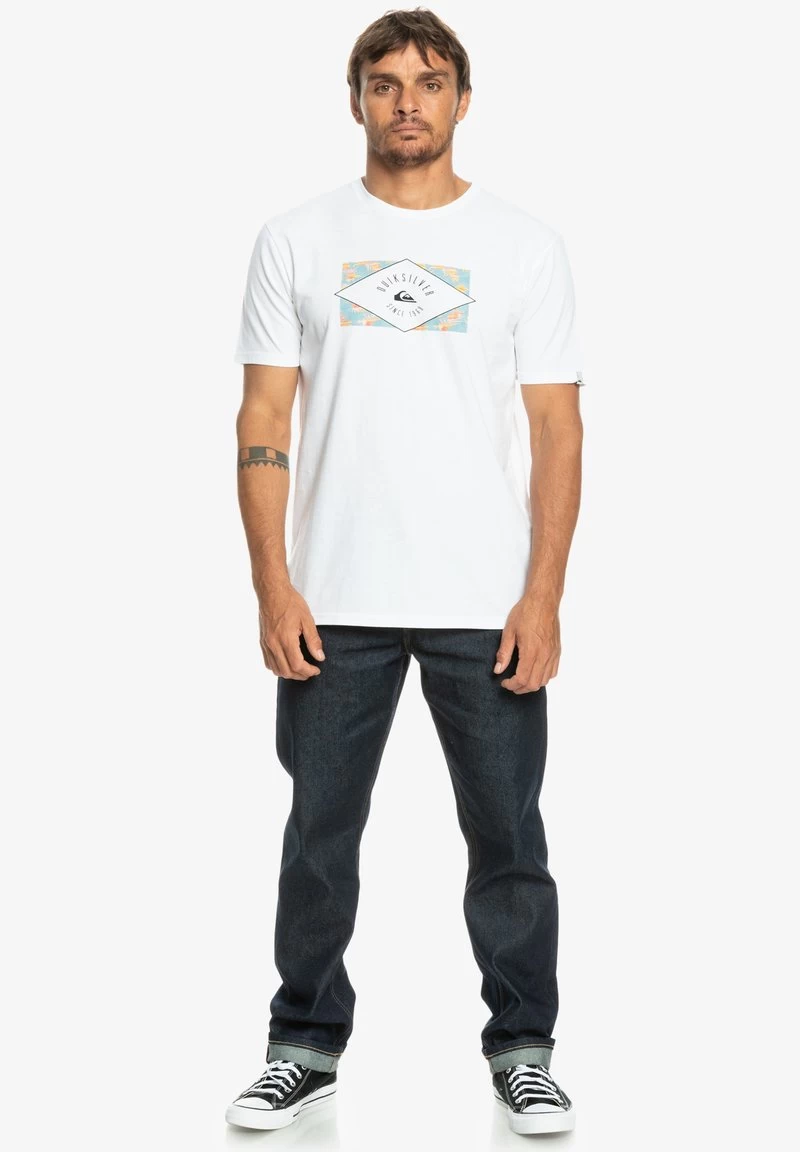 Quiksilver CIRCLED LINE SS - T-Shirt Print - White 4 Quiksilver CIRCLED LINE SS - T-Shirt Print - White – Bild 2