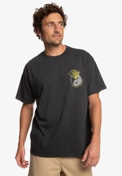 Quiksilver OUT THERE SS - T-Shirt Print - Black -Quiksilver 432401dfbb034a18ac106c19daa52c87 1