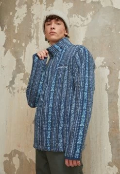 Quiksilver CLEAN COASTS FULL ZIP - Fleecejacke - Midnight Navy Tracks