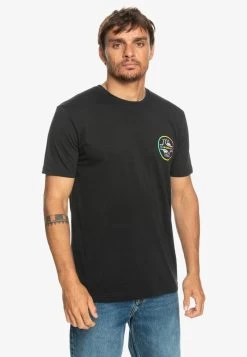 Quiksilver CORE BUBBLE SS - T-Shirt Print - Black -Quiksilver 504f85476ea24d63a2459e9c6b06516f