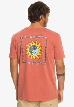 Quiksilver PLANET POSITIVE SS - T-Shirt Print - Marsala -Quiksilver 54f6dbc39d1c48dd80611896c6b1c9a3 2