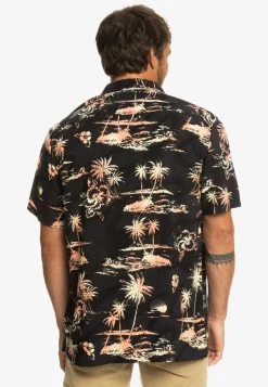 Quiksilver AIRFLOW - KURZÄRMLIGES - Hemd - Black Airflow -Quiksilver 567c2ceddb534742bfd21bd75f220d5c