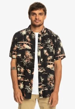 Quiksilver AIRFLOW - KURZÄRMLIGES - Hemd - Black Airflow -Quiksilver 648655178a6a4b388038973fe0e081d9 1