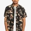 Quiksilver AIRFLOW - KURZÄRMLIGES - Hemd - Black Airflow -Quiksilver 648655178a6a4b388038973fe0e081d9