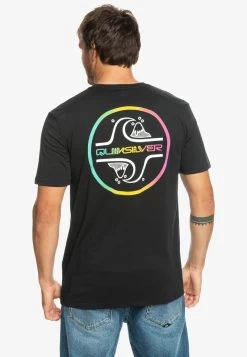 Quiksilver CORE BUBBLE SS - T-Shirt Print - Black