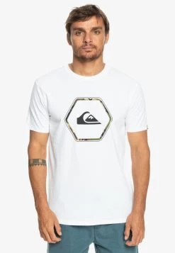 Quiksilver IN SHAPES - T-Shirt Print - White