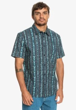 Quiksilver TRACKS - KURZÄRM - Hemd - Midnight Navy Tracks