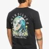 Quiksilver THE ORIGINAL BARREL SS - T-Shirt Print - Black