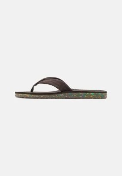 Quiksilver CARVER RECYCLED - Pantolette Flach - Brown