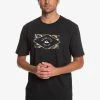 Quiksilver CIRCLED LINE SS - T-Shirt Print - Black -Quiksilver 8f81ba62463945548edc2b8c01bd0d64 1