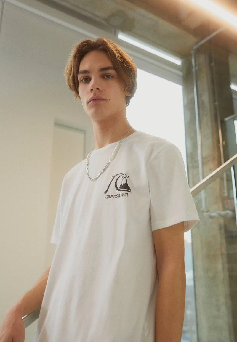 Quiksilver THE ORIGINAL SS TEE - T-Shirt Print - White 3 Quiksilver THE ORIGINAL SS TEE - T-Shirt Print - White