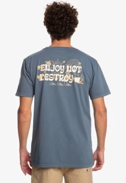Quiksilver ENJOY NOT DESTROY SS - T-Shirt Print - Bering Sea