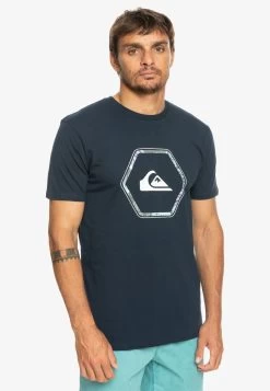 Quiksilver IN SHAPES - T-Shirt Print - Navy Blazer -Quiksilver a71050ee56584213bf63dab84398b650