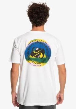 Quiksilver COLOUR FLOW SS - T-Shirt Print - White