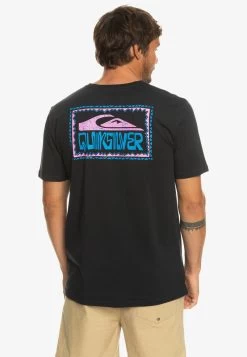 Quiksilver WARPED FRAMES SS - T-Shirt Print - Black