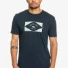 Quiksilver CIRCLED LINE SS - T-Shirt Print - Navy Blazer -Quiksilver ba41a9cacc7c460da5393979cb65acc5