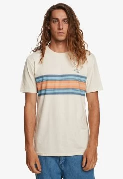 Quiksilver EVERYDAY STRIPE - T-Shirt Print - Birch