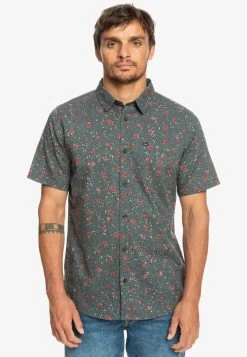 Quiksilver MELLOW FUZZ -KURZÄRMLIGES - Hemd - Dark Slate Mellow Fuzz