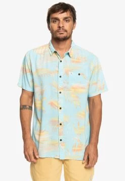 Quiksilver RIPPED UP - KURZÄRMLIGES - Hemd - Sky Blue Ripped Up